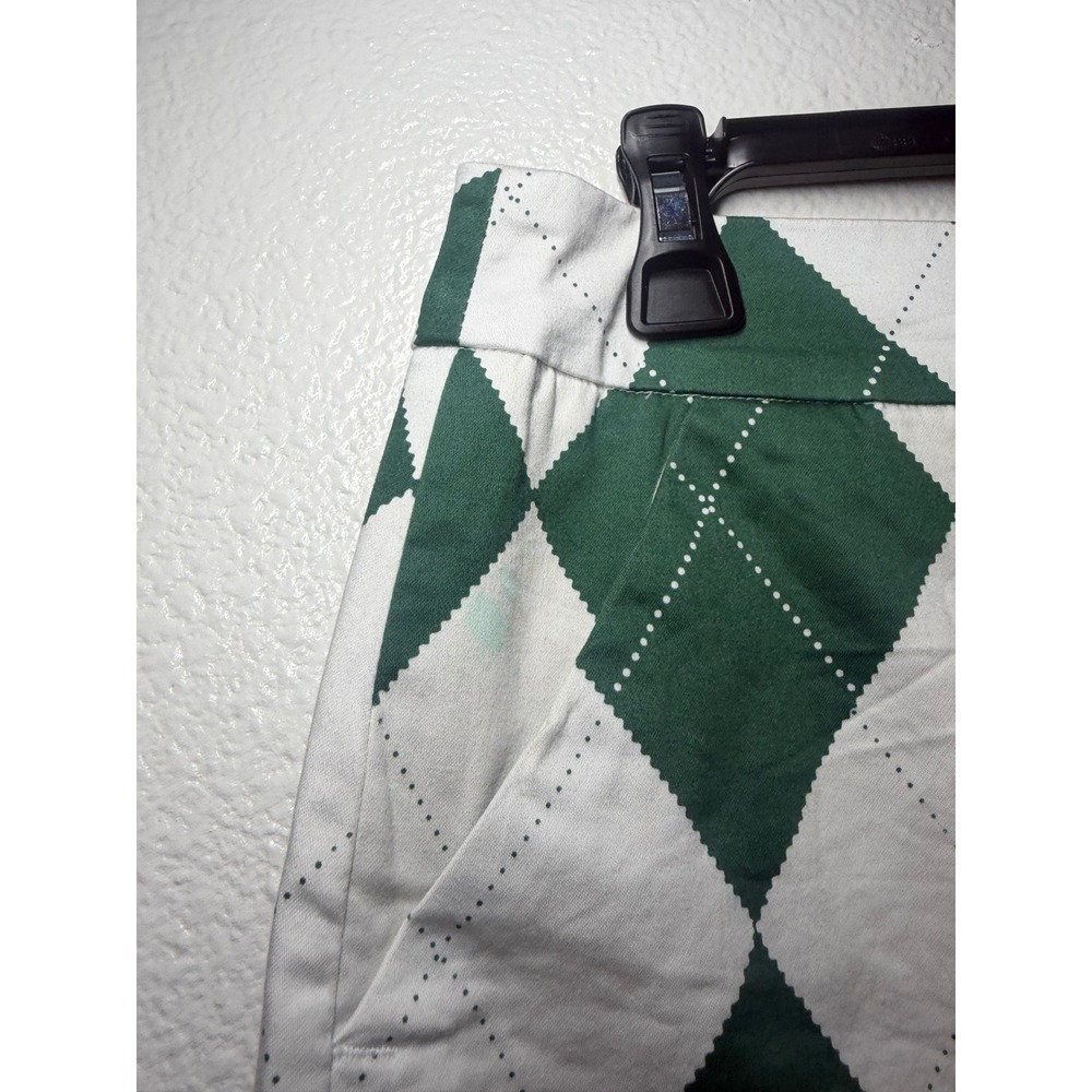 Loudmouth Michigan State Spartans Golf Skort 4 Green White Argyle MSU Skirt - Picture 2 of 11